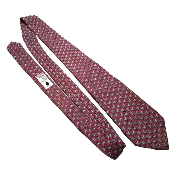 VINEYARD VINES Boys Pink Honey Bee Print Silk Neck Tie 50x3.0" Fun Cute Holiday - Picture 3 of 6